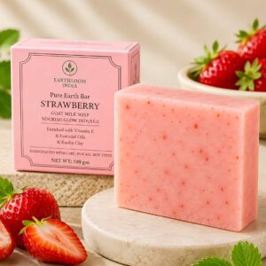 earthloom india strawberry goat milk soap