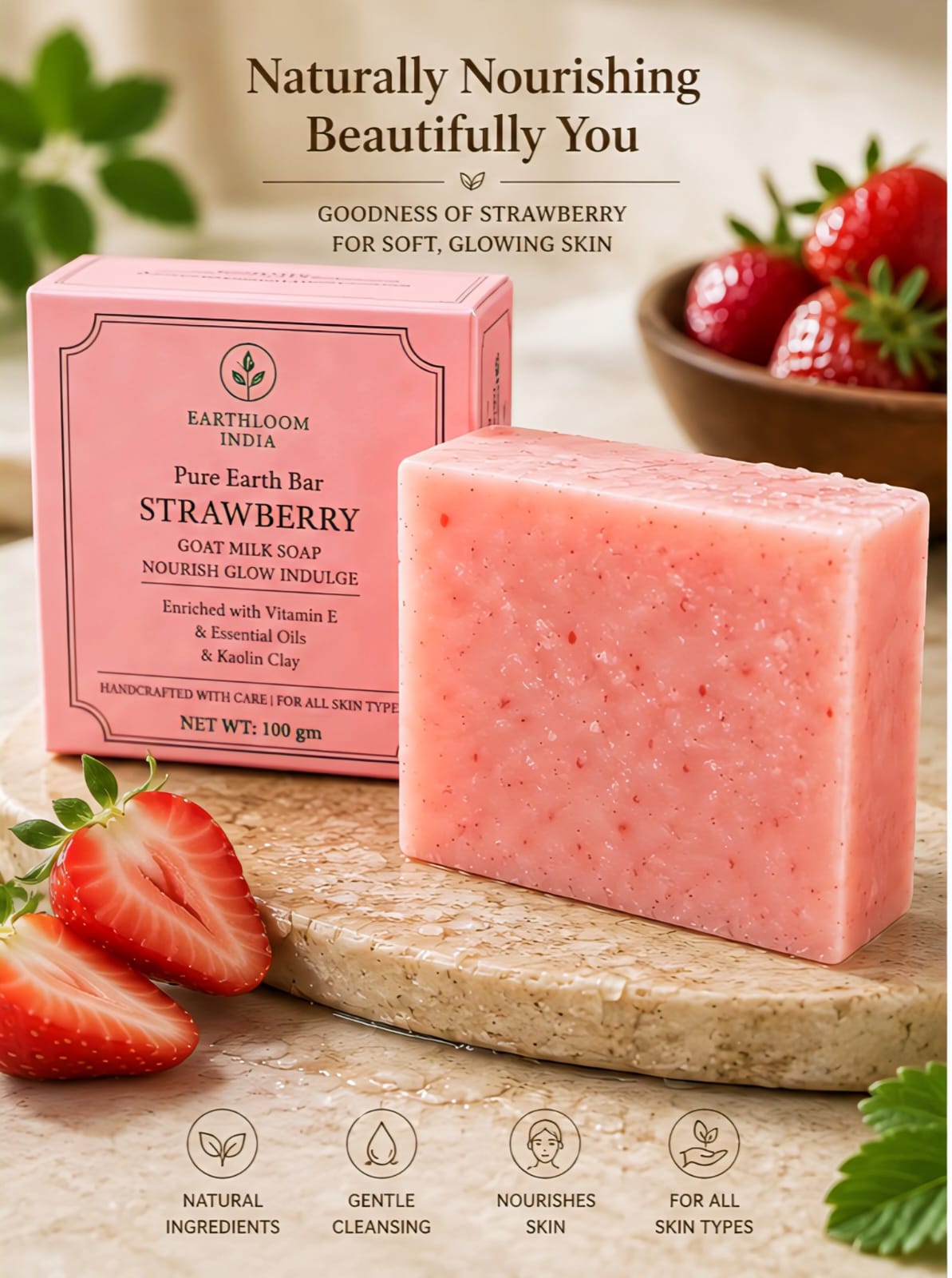 earthloom india strawberry goat milk soap earthloom india strawberry goat milk soap
