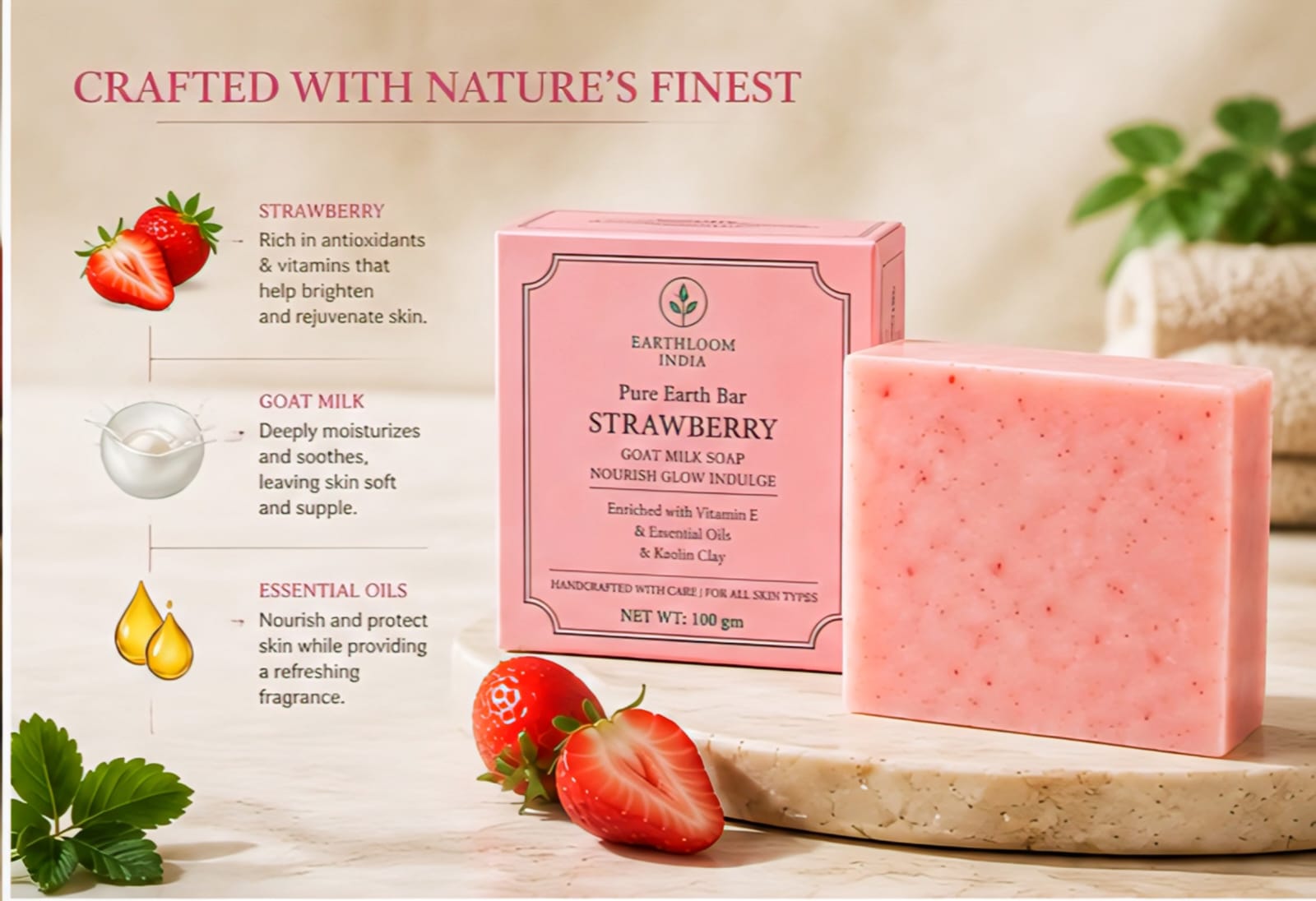 earthloom india strawberry goat milk soap earthloom india strawberry goat milk soap